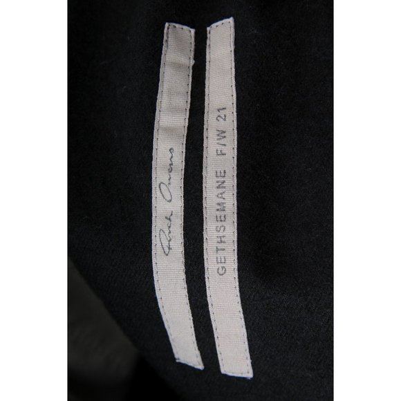 Rick Owens Mens Drop Crotch Cargo Pants Size 48 Black Wool Blend FW21 Gethsemane - Picture 9 of 9